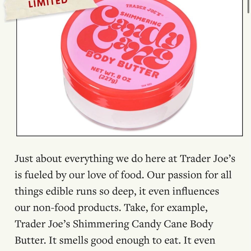 Shimmering Candy Cane Body Butter - Red